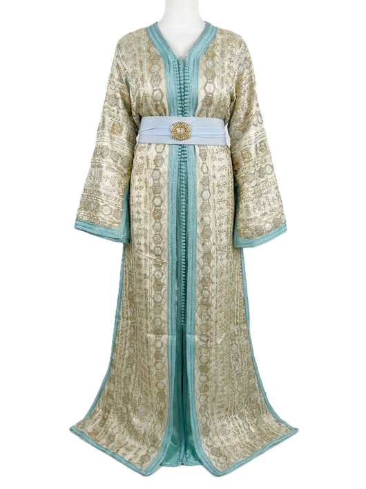 Takchita brocard doré bleu ciel